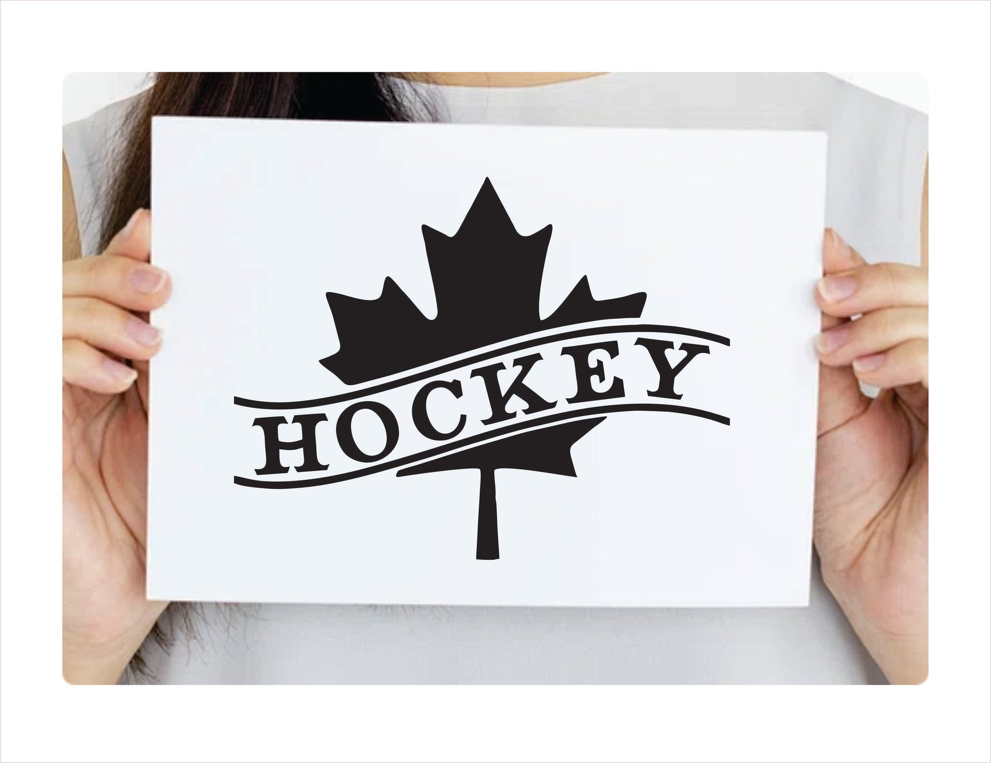 Canada Hockey Black Decal Sticker