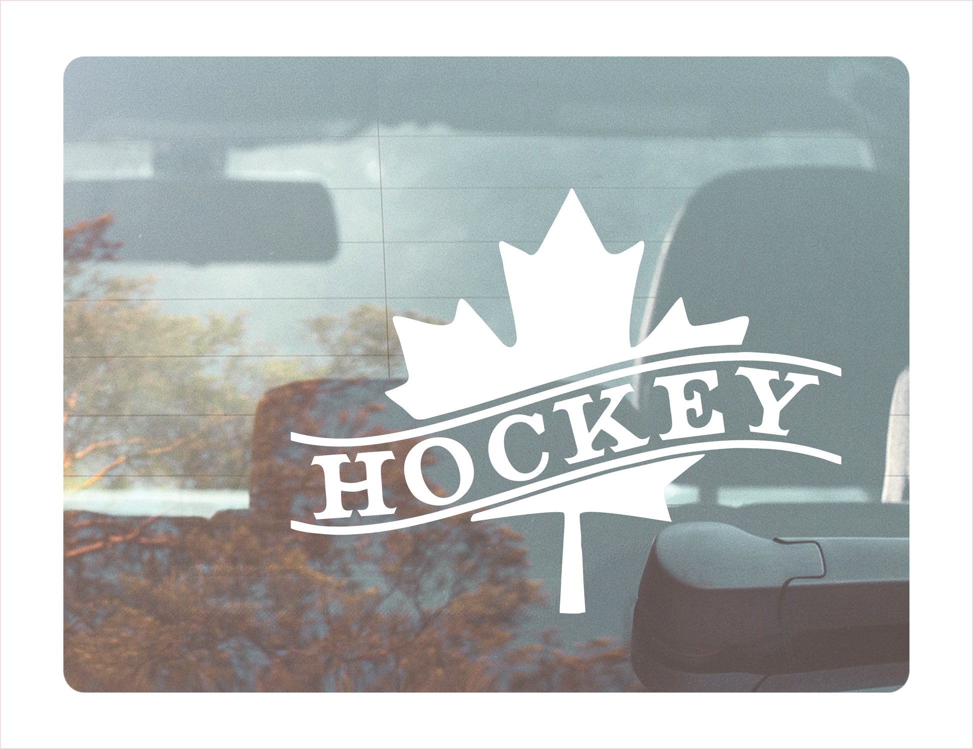 Canada Hockey White Decal Sticker