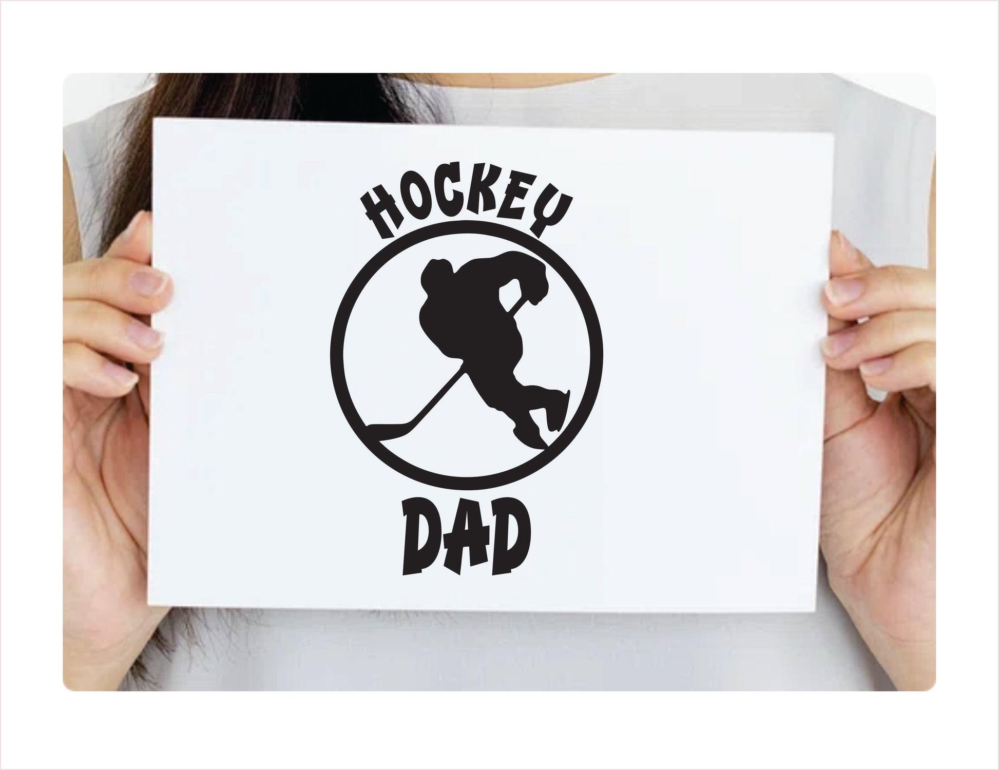 Hockey Dad Black Decal Sticker
