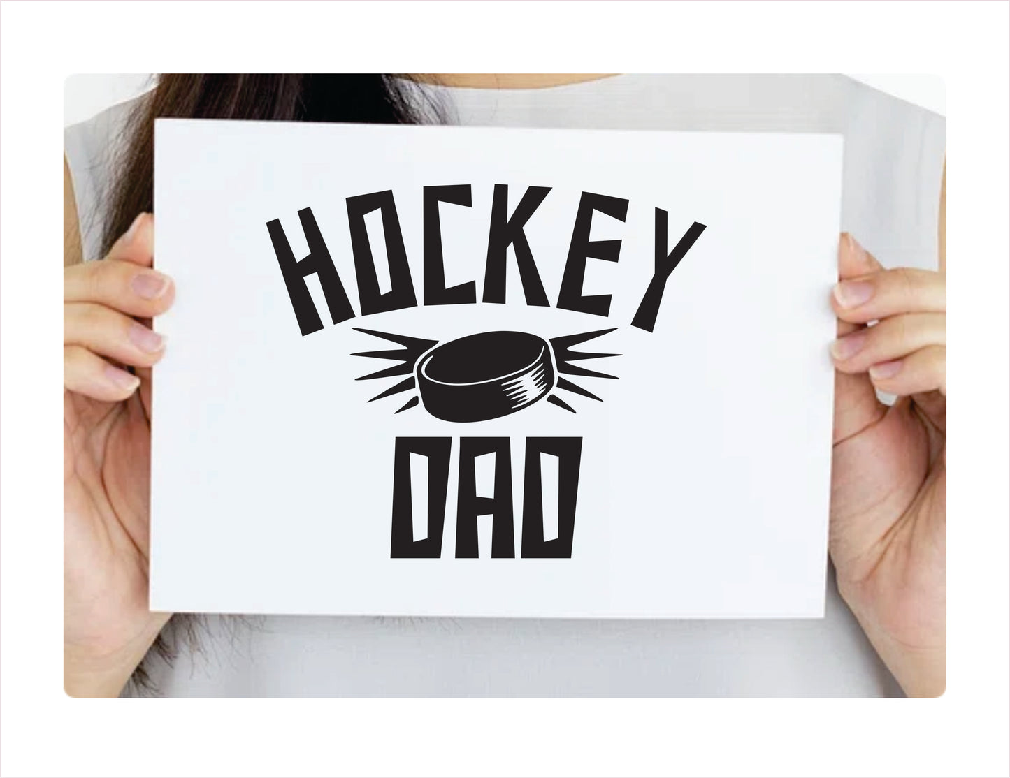 Dad Hockey Black Decal Sticker