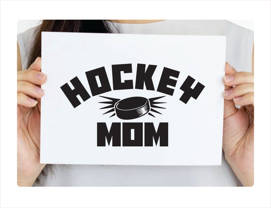Hockey Mom Black Decal Sticker