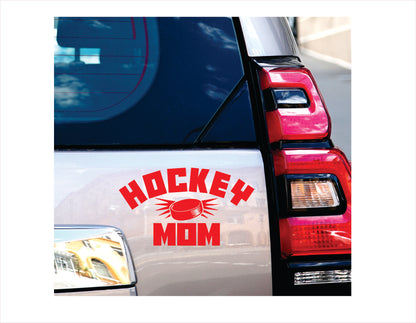 Hockey Mom Red Decal Sticker