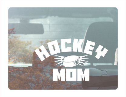 Hockey Mom White Decal Sticker