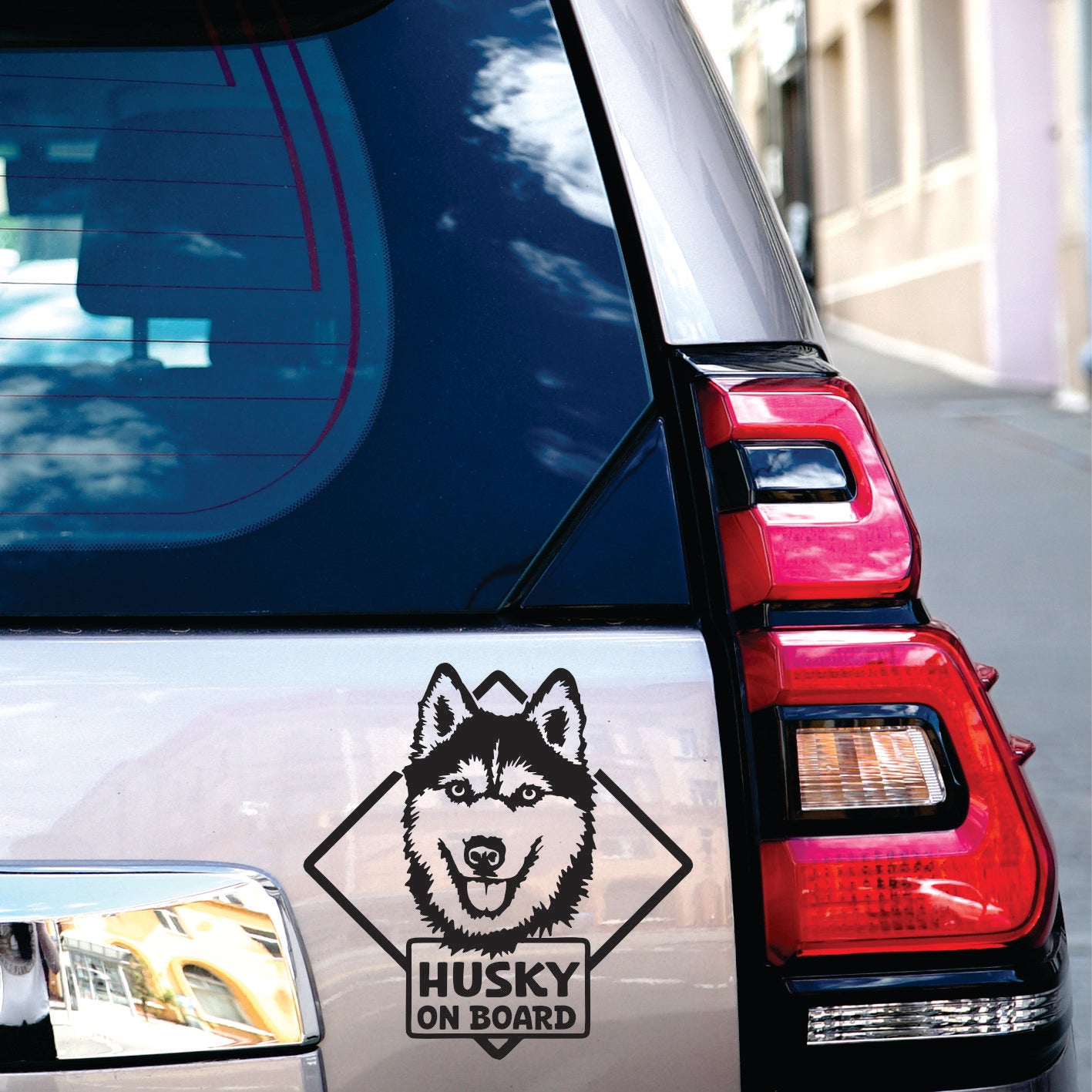 Husky on board Decal Sticker