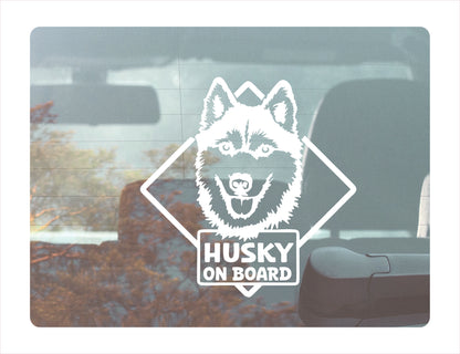 Husky on board Decal Sticker  FREE shipping