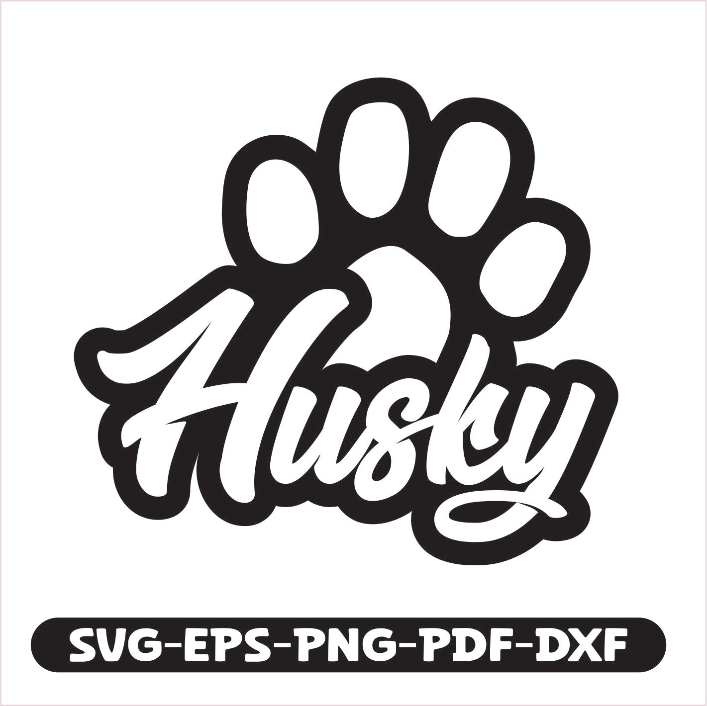 Husky Paw SVG EPS PNG PDF DXF Cutting