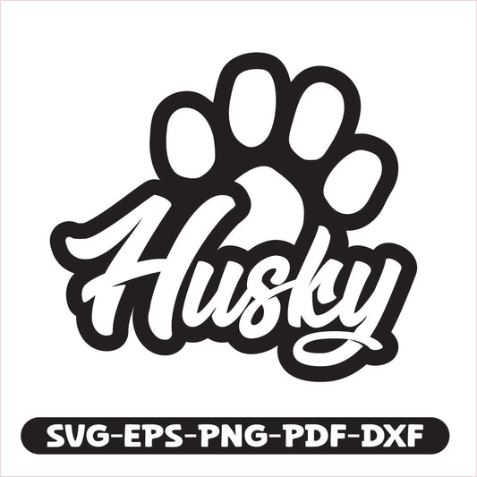 Husky Paw SVG EPS PNG PDF DXF Cutting