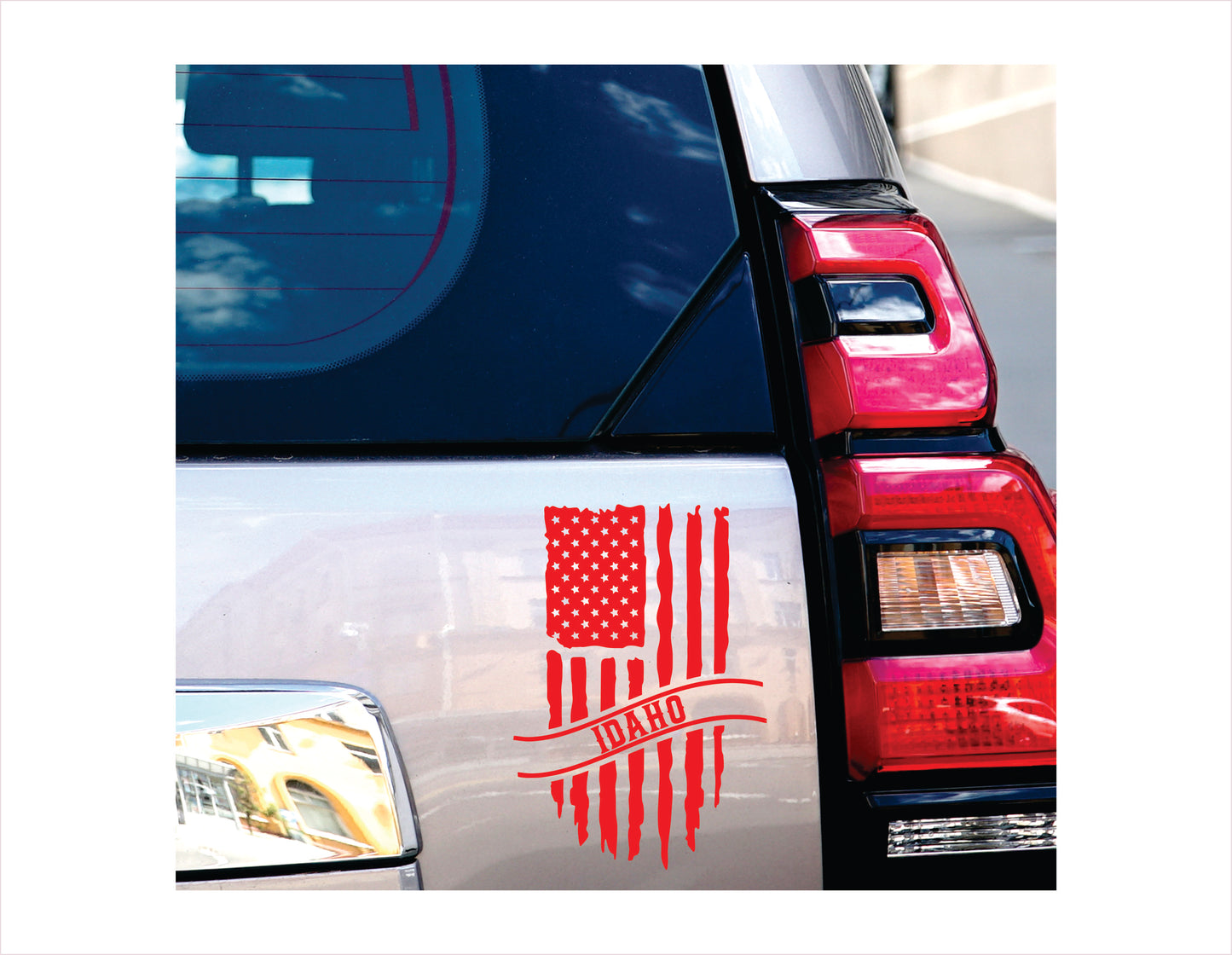 Idaho Flag Usa Red Decal Sticker