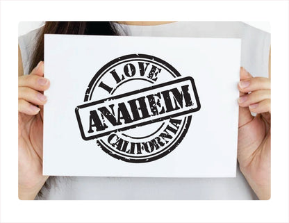 I love Anaheim California black Decal Sticker