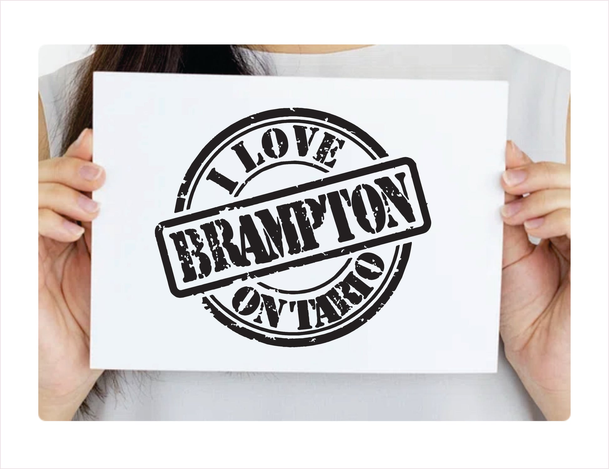 I love Brampton Ontario black Decal Sticker
