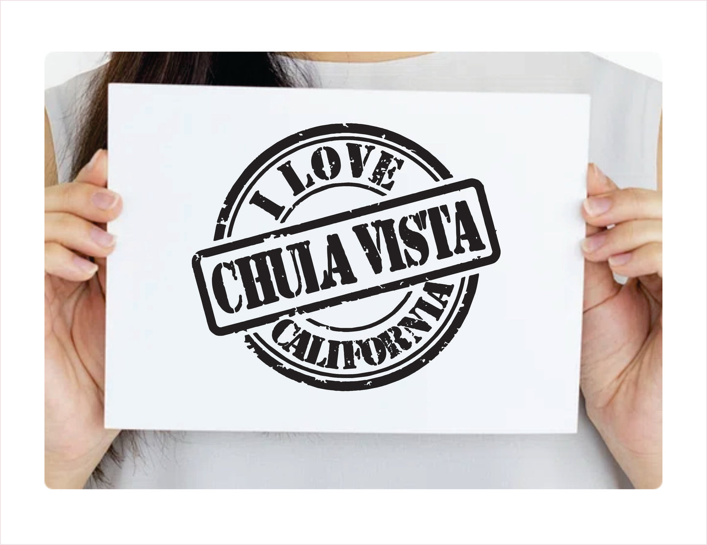 I love Chula Vista California black Decal Sticker