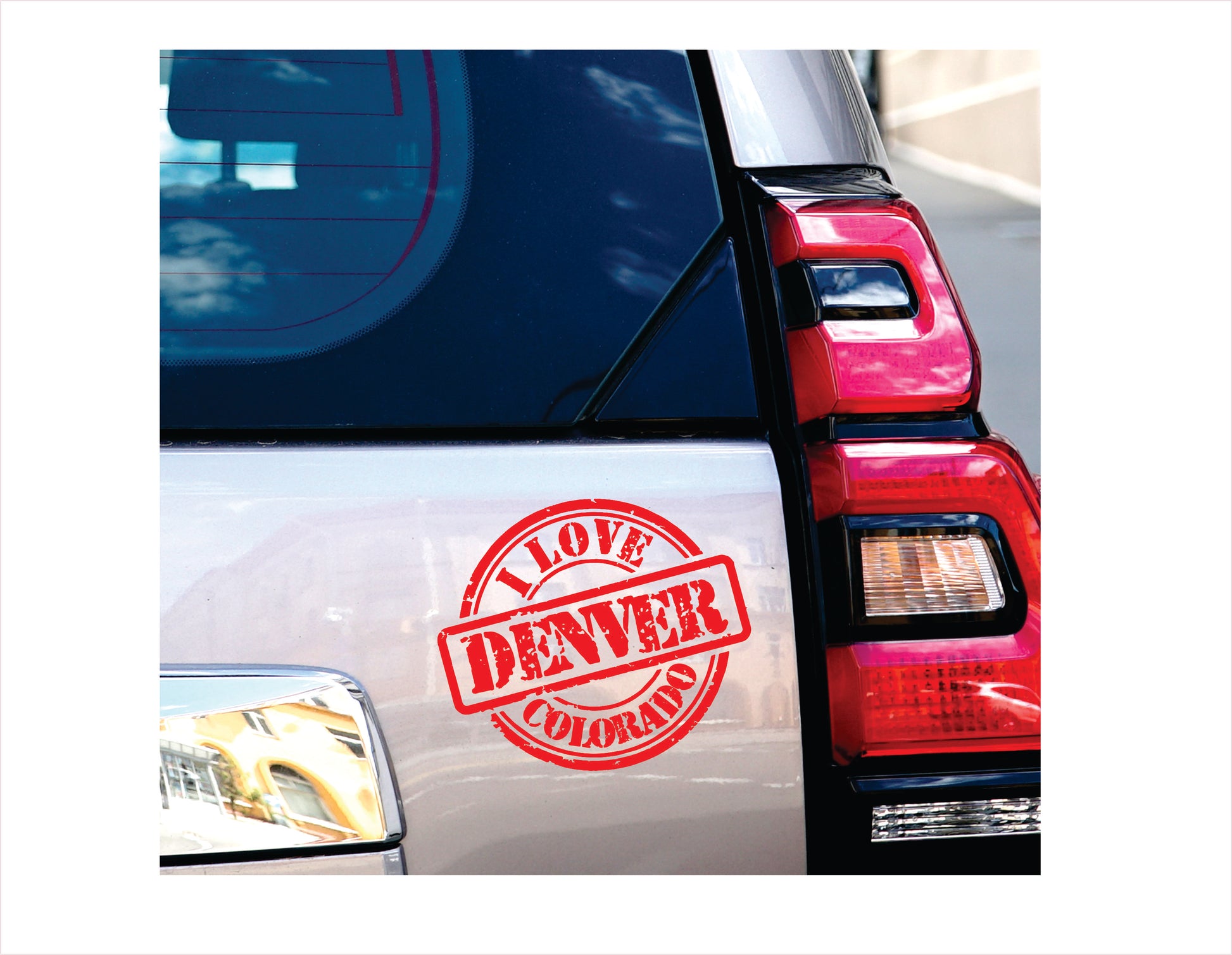 I love Denver Colorado red Decal Sticker