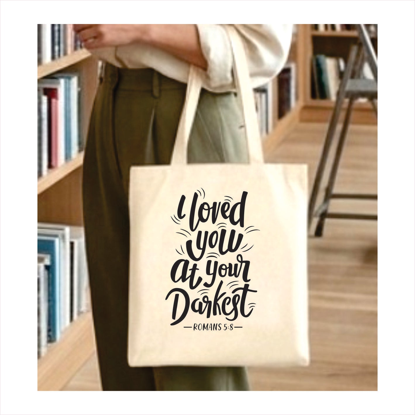 I loved you at your darkest canvas tote bag 1