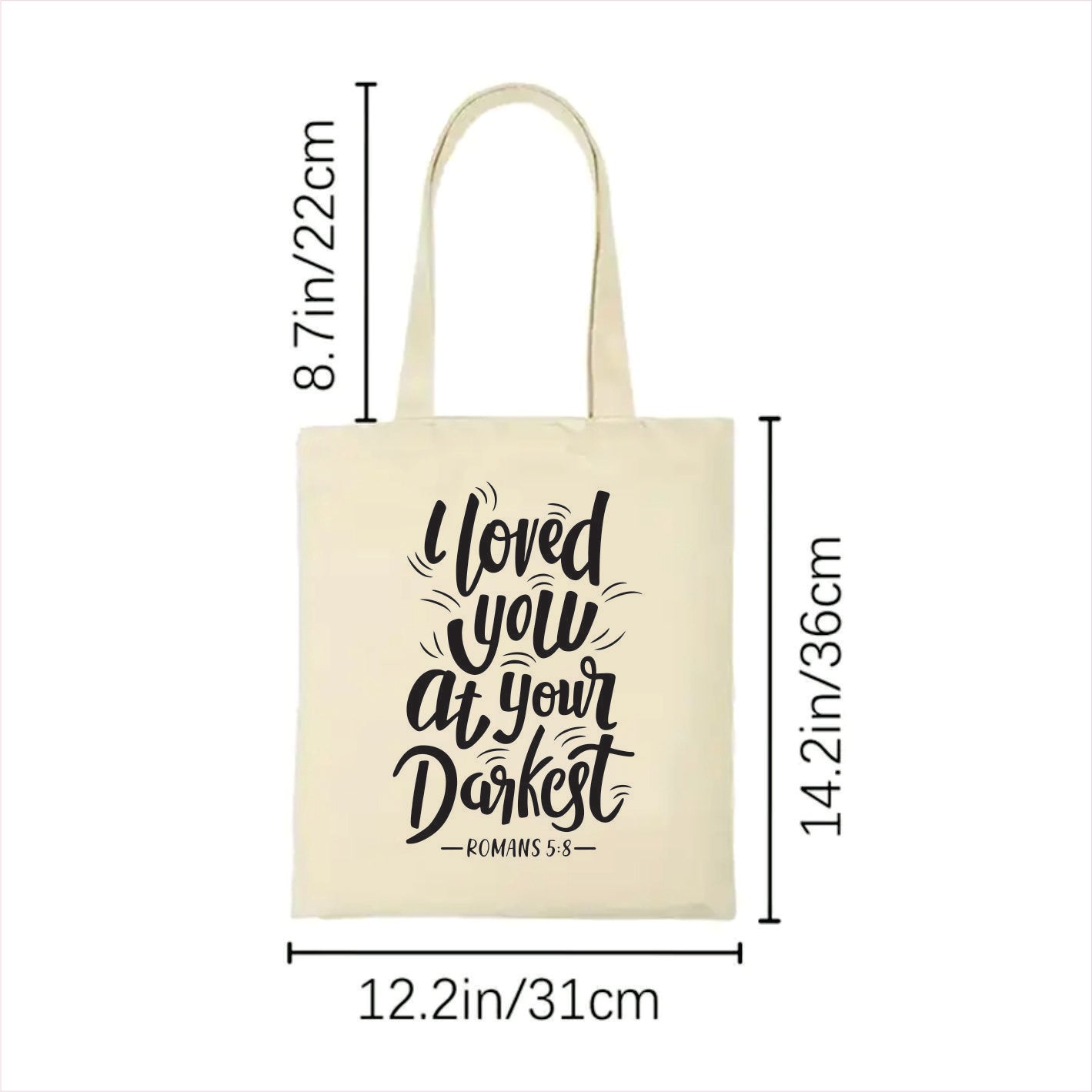 I loved you at your darkest canvas tote bag 2