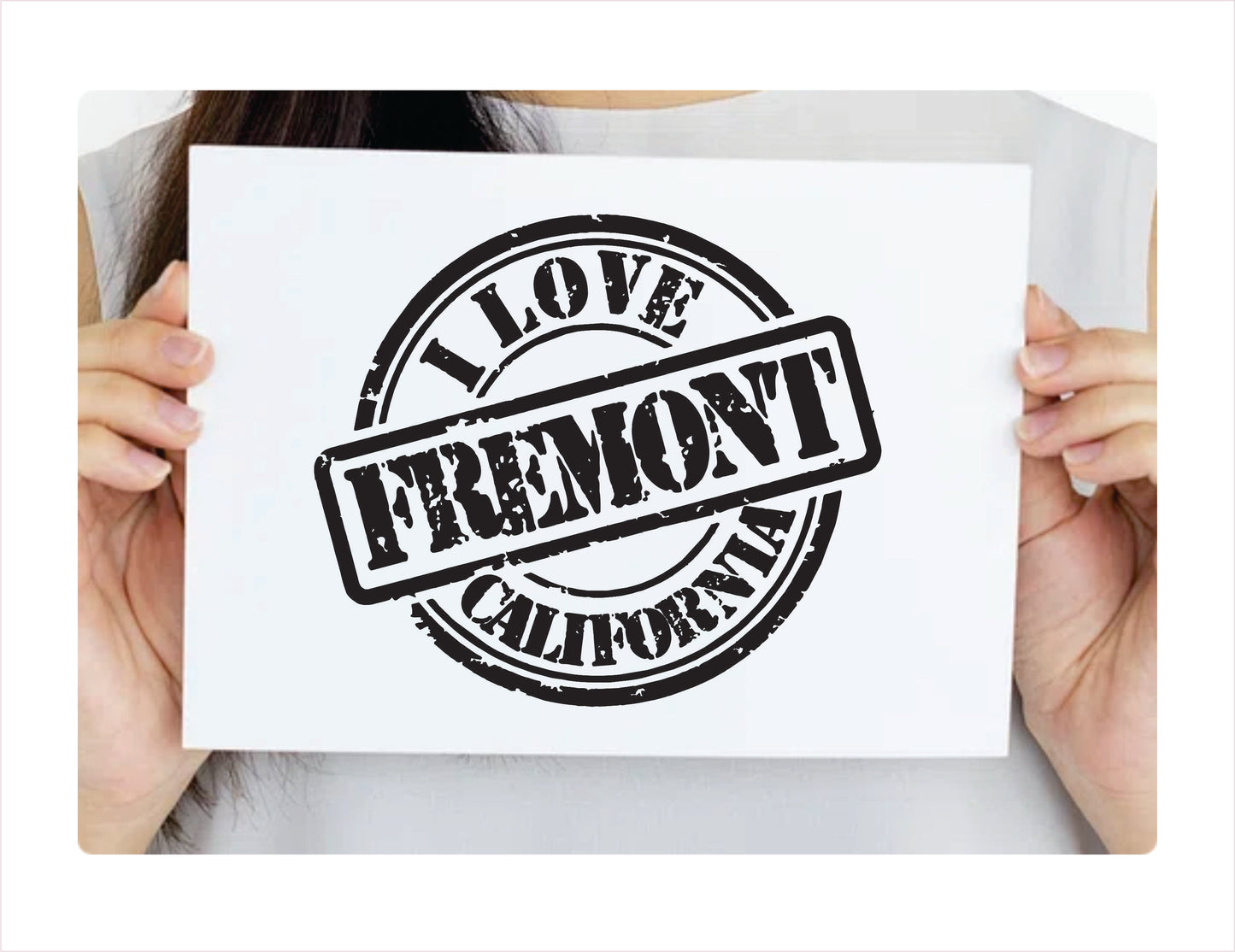I love Fremont California black Decal Sticker