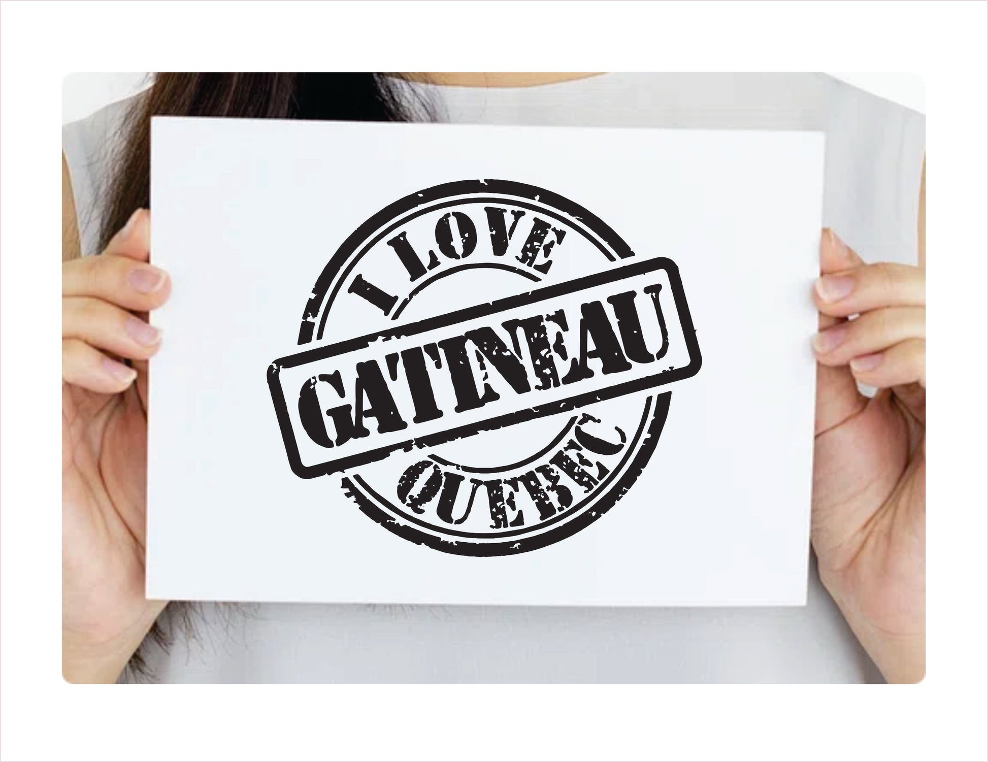 I love Gatineau Quebec black Decal Sticker 