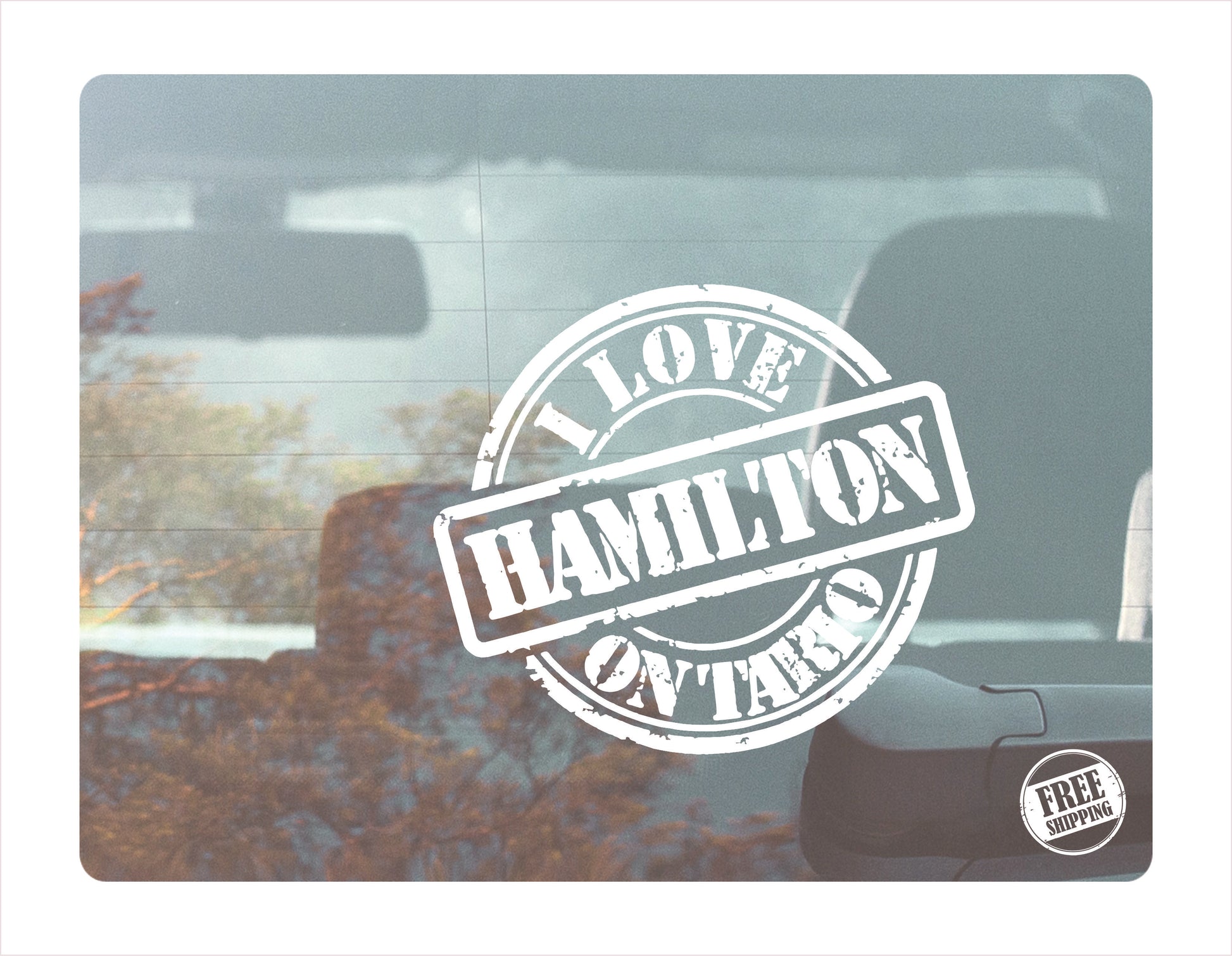 I love Hamilton Ontario white Decal Sticker