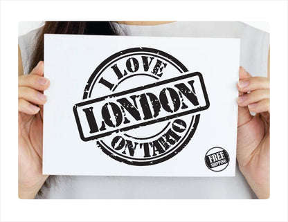 I love London Ontario black Decal Sticker