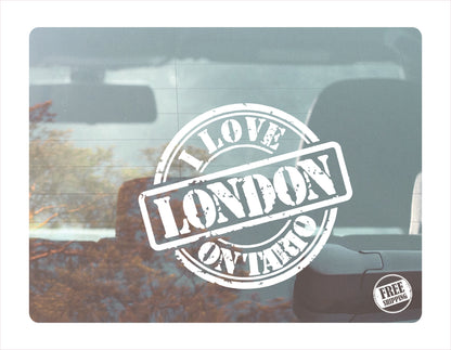 I love London Ontario white Decal Sticker