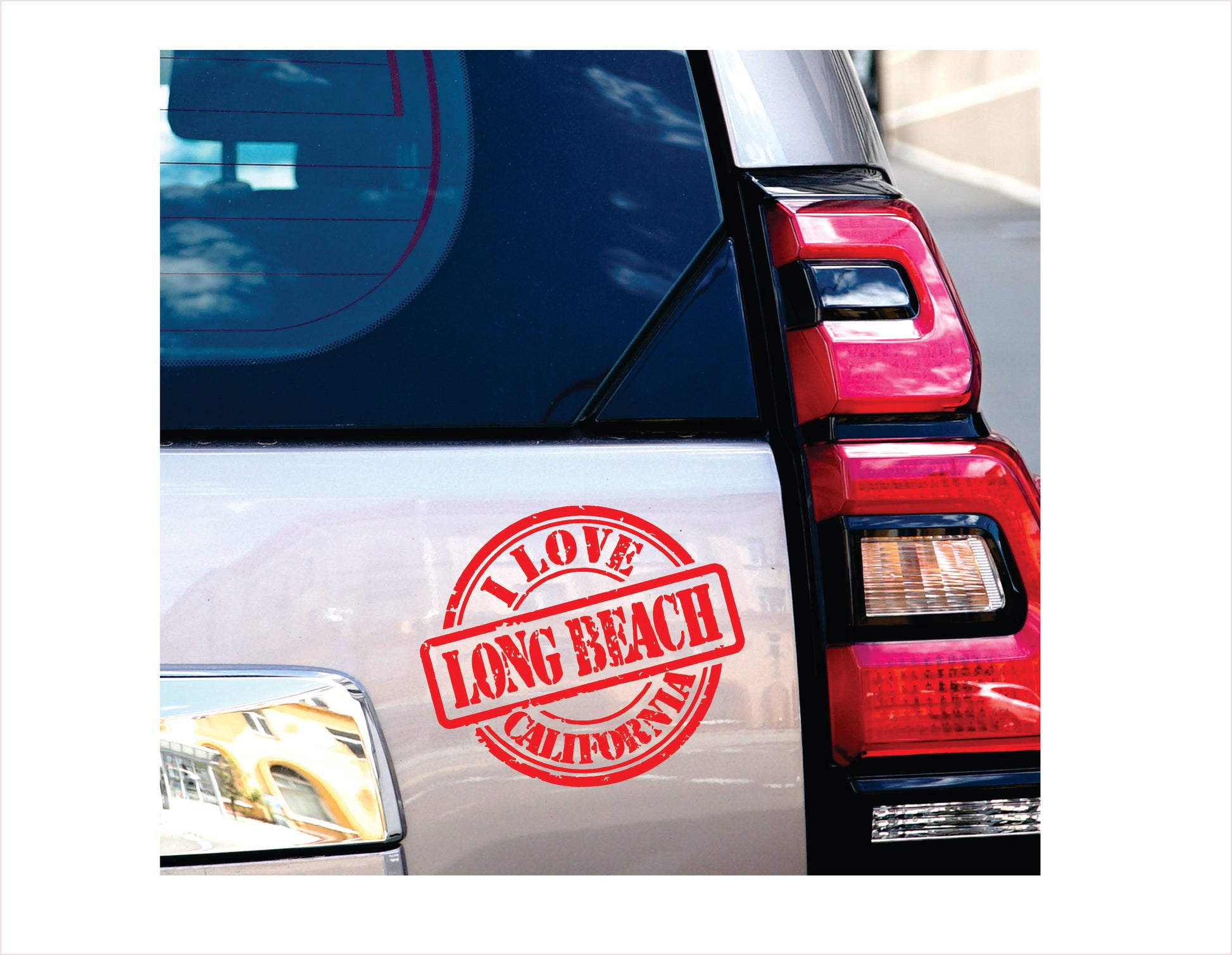I love Long Beach California red Decal Sticker