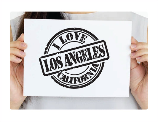 I love Los Angeles California black Decal Sticker