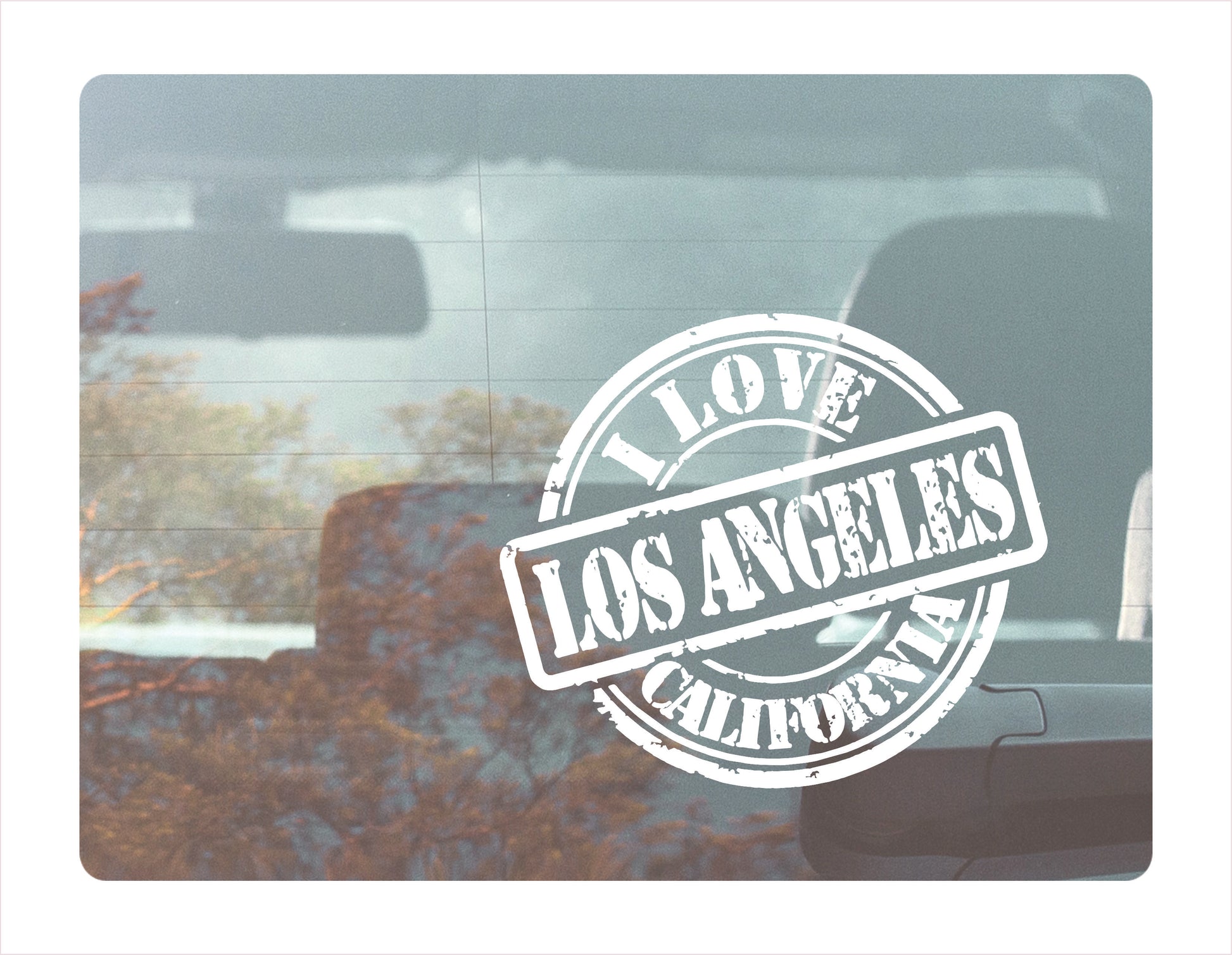 I love Los Angeles California white Decal Sticker