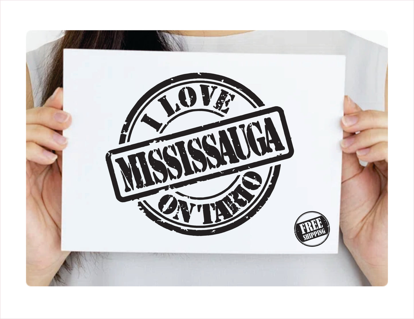 I love Mississauga Ontario black Decal Sticker 