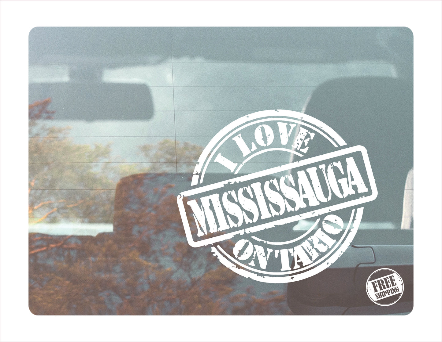 I love Mississauga Ontario white Decal Sticker 