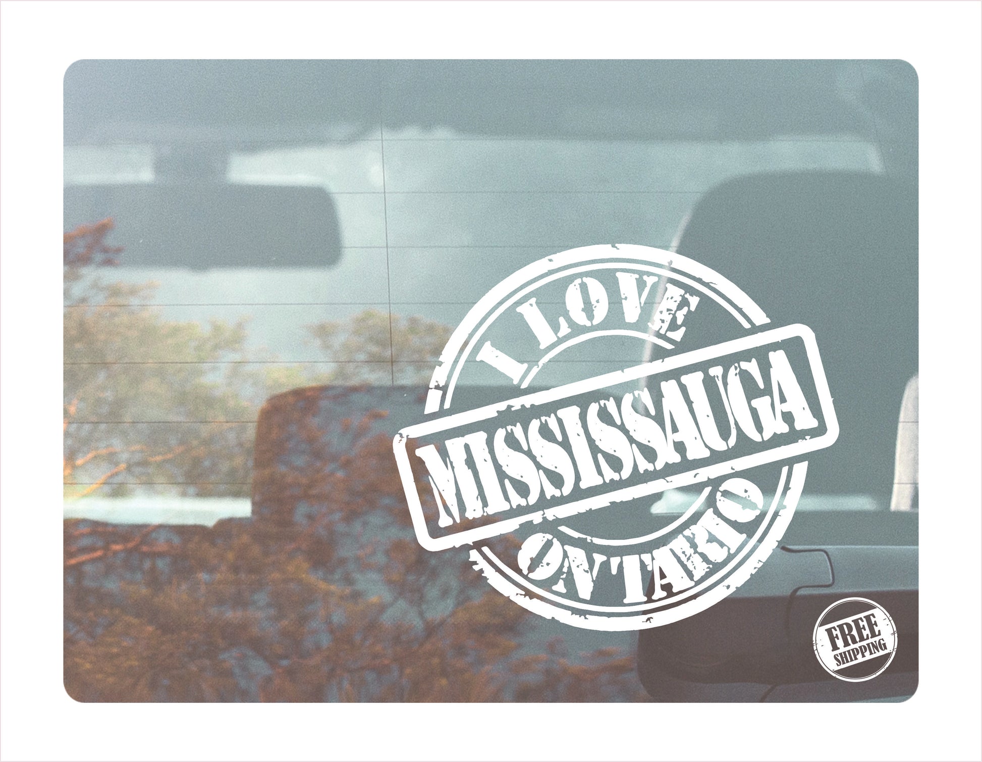 I love Mississauga Ontario white Decal Sticker 