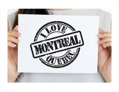 I love Montreal Quebec black Decal Sticker