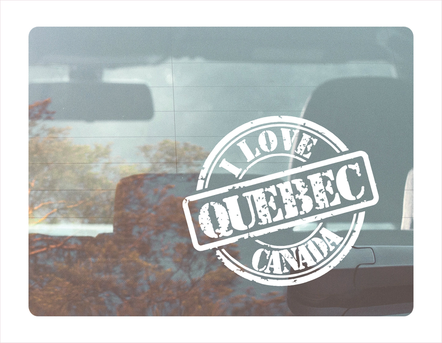 I love Quebec Canada white Decal Sticker