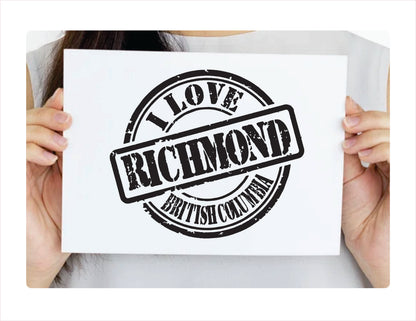 I love Richmond BC black Decal Sticker