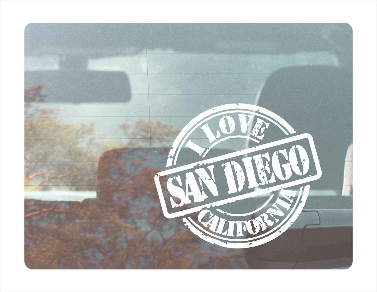 I love San Diego California white Decal Sticker