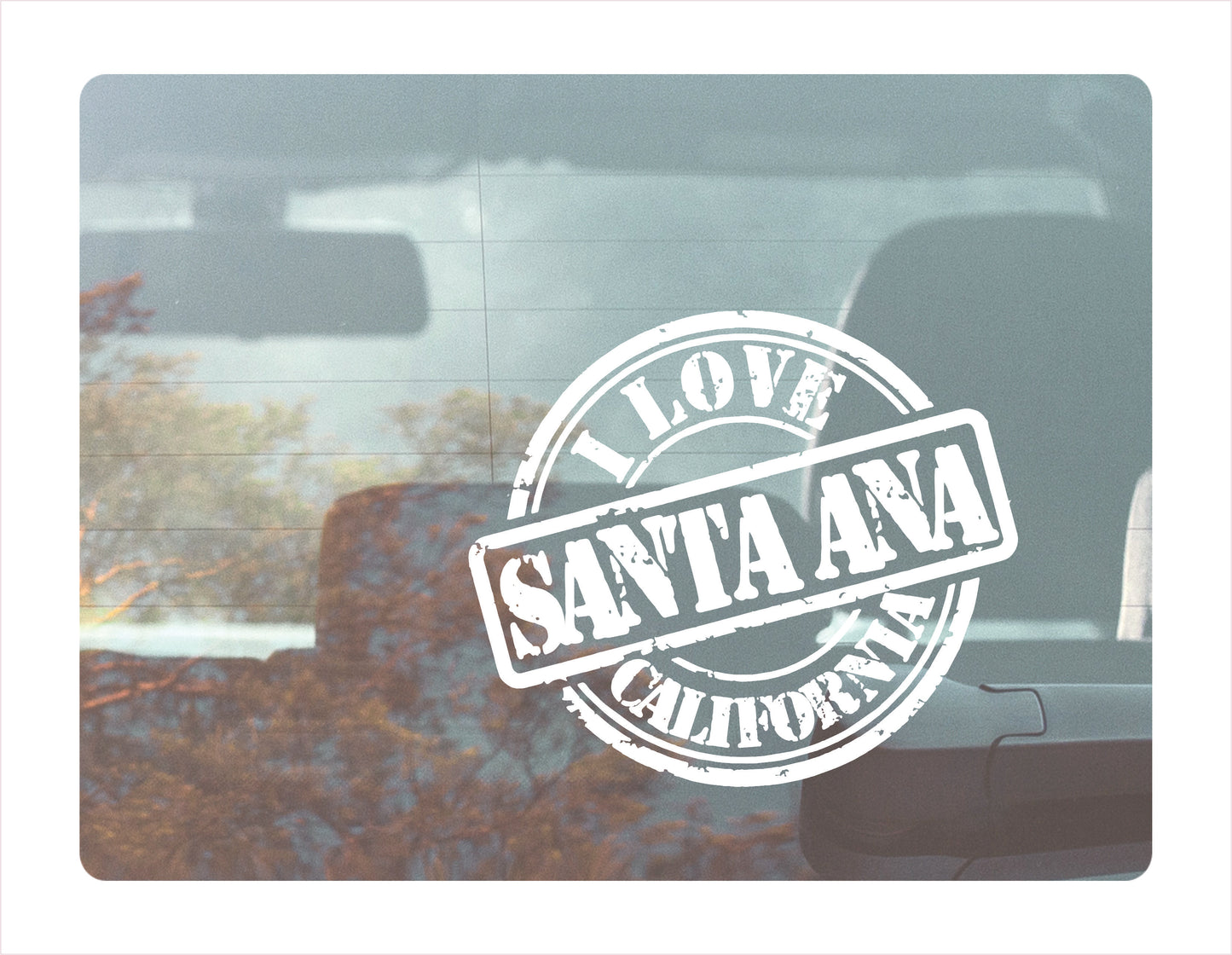 I love Santa Ana California white Decal Sticker 