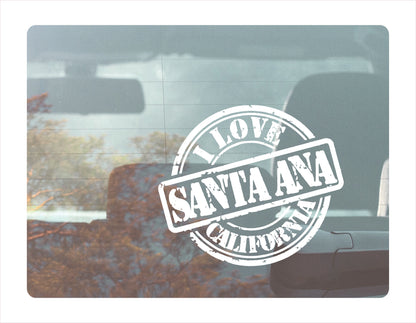 I love Santa Ana California white Decal Sticker 