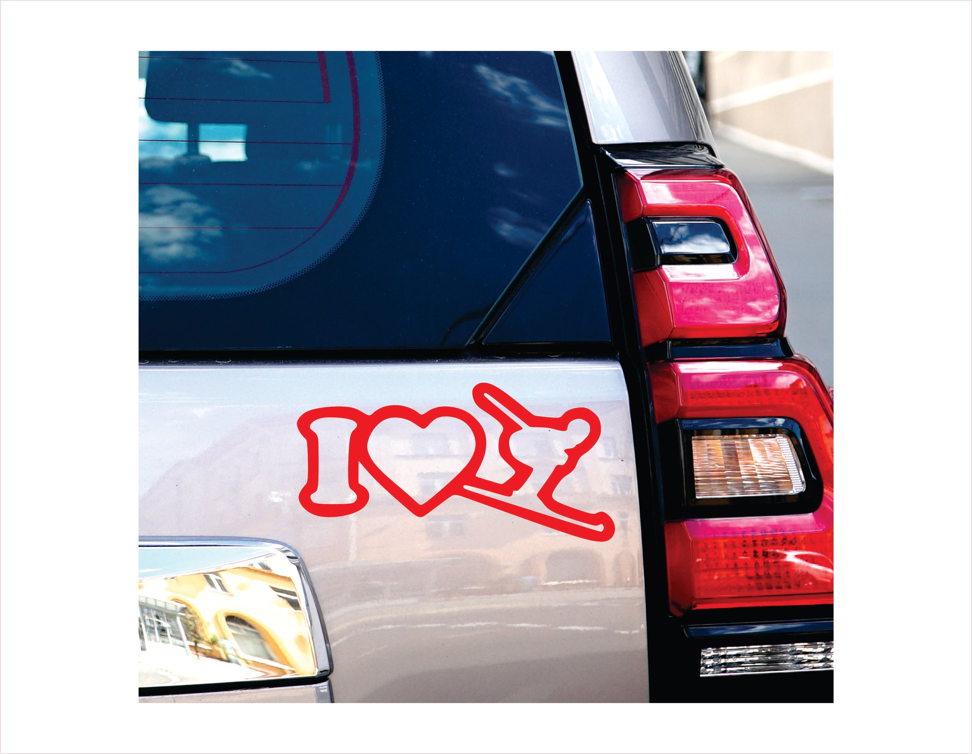 I love sky Red Vinyl Decal Sticker