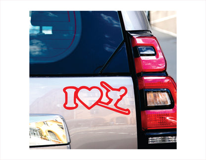 I love sky Red Vinyl Decal Sticker