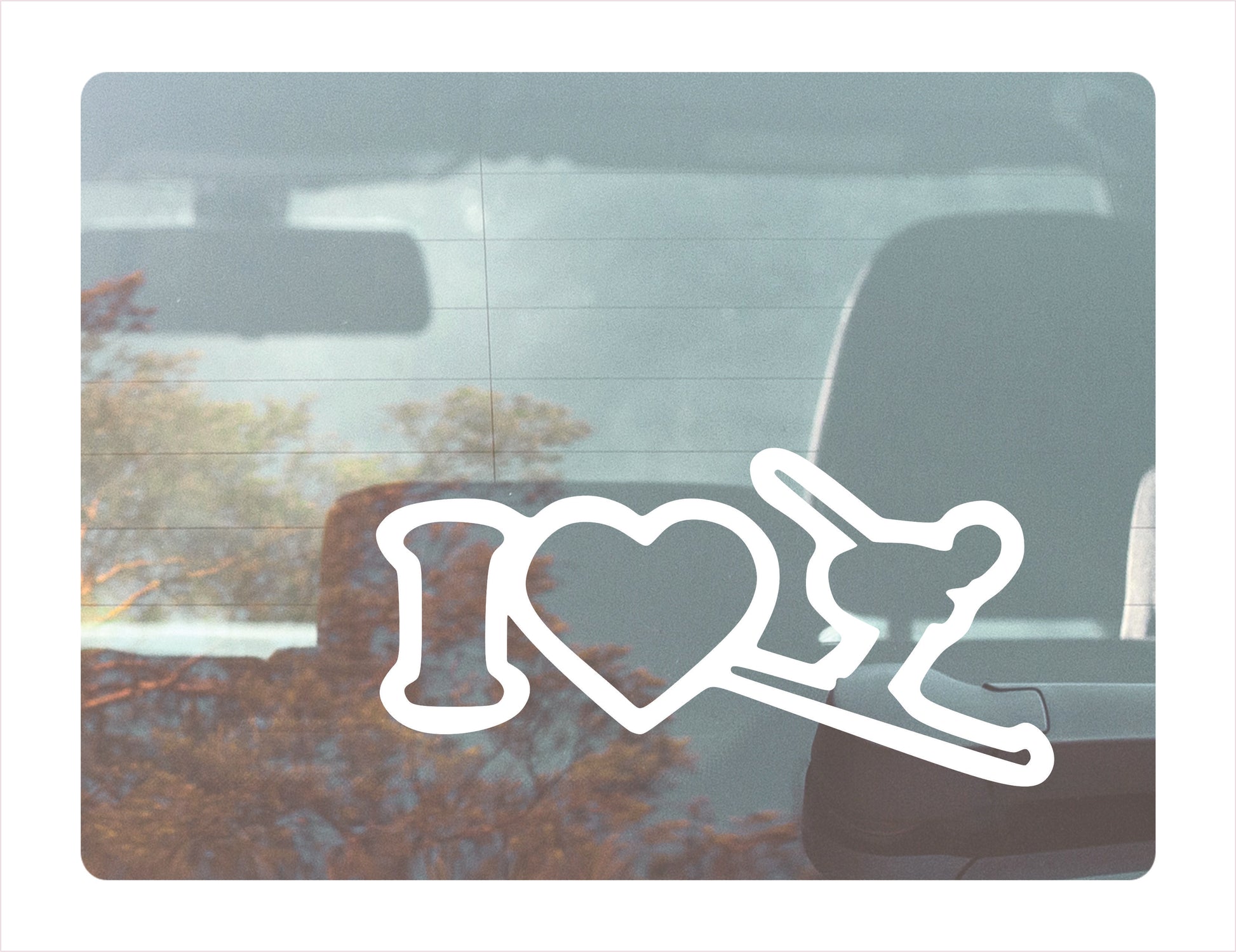 I love sky White Vinyl Decal Sticker