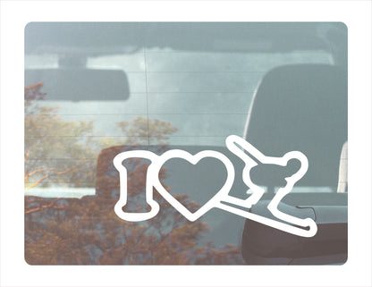 I love sky White Vinyl Decal Sticker
