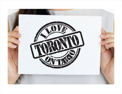 I love Toronto Ontario black Decal Sticker