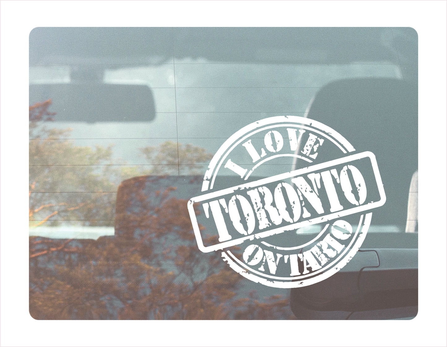 I love Toronto Ontario white Decal Sticker