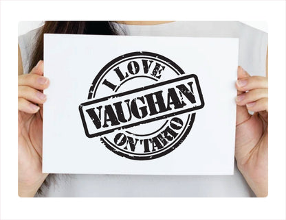 I love Vaughan Ontario black Decal Sticker