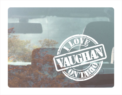 I love Vaughan Ontario white Decal Sticker