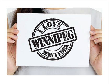 I love Winnipeg Manitoba black Decal Sticker