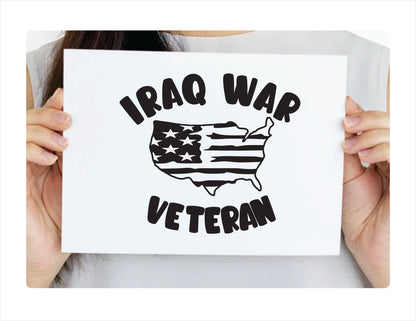Iraq War Veteran Decal Sticker - FREE shipping