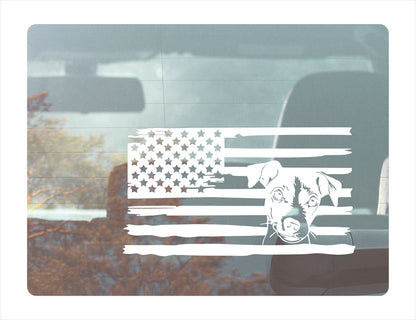 Jack Russell Dog USA White Decal Sticker