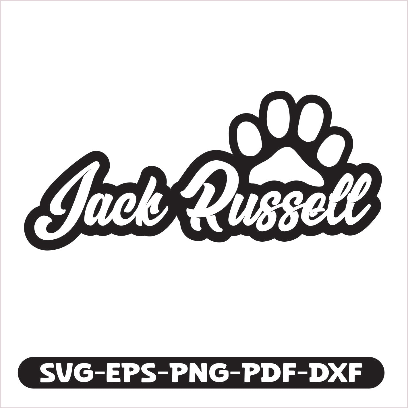 Jack Russell Paw SVG EPS PNG PDF DXF Cutting