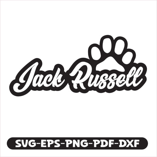 Jack Russell Paw SVG EPS PNG PDF DXF Cutting