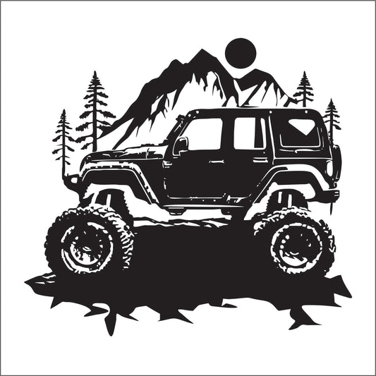 MOUNTAIN TRAVEL JEEP OFFROAD Vinyl Decal Sticker