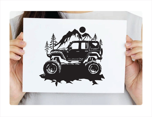 MOUNTAIN TRAVEL JEEP OFFROAD Vinyl Decal Sticker  FREE shipping